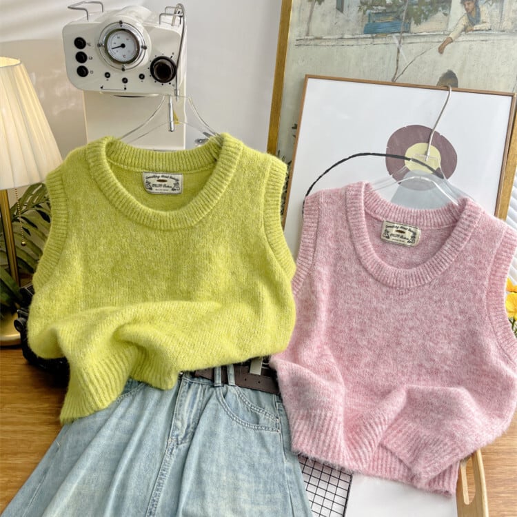 【tops】ニットベスト　M25475