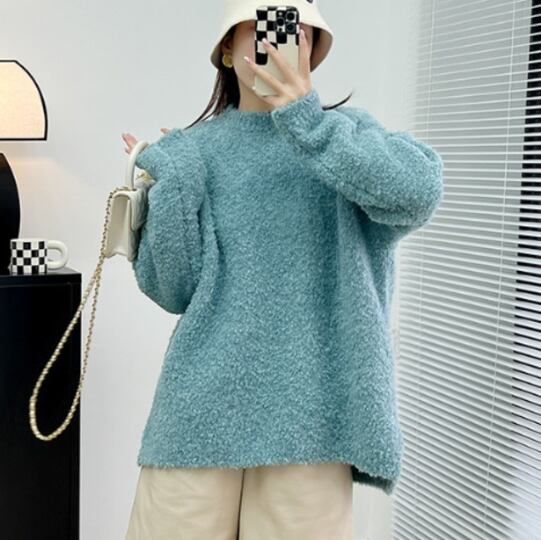 【tops】クルーネックニットセーター　M19090