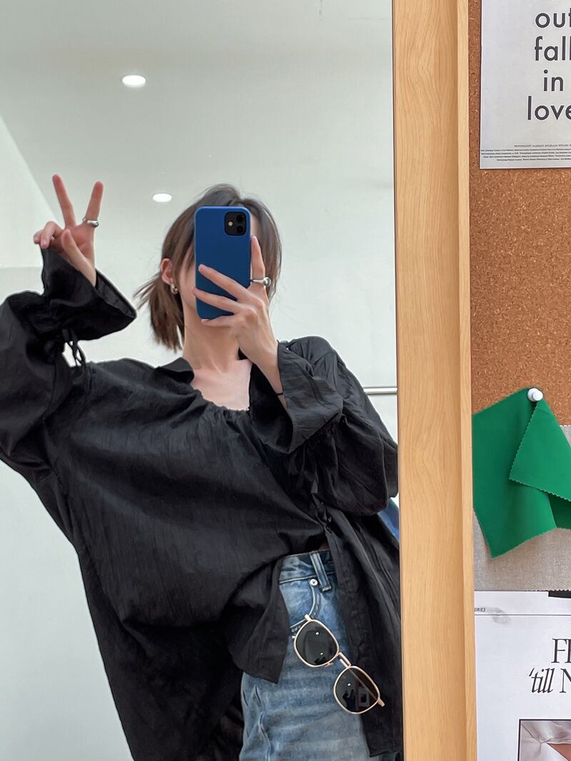 【tops】パフスリーブ ブラウスG20356