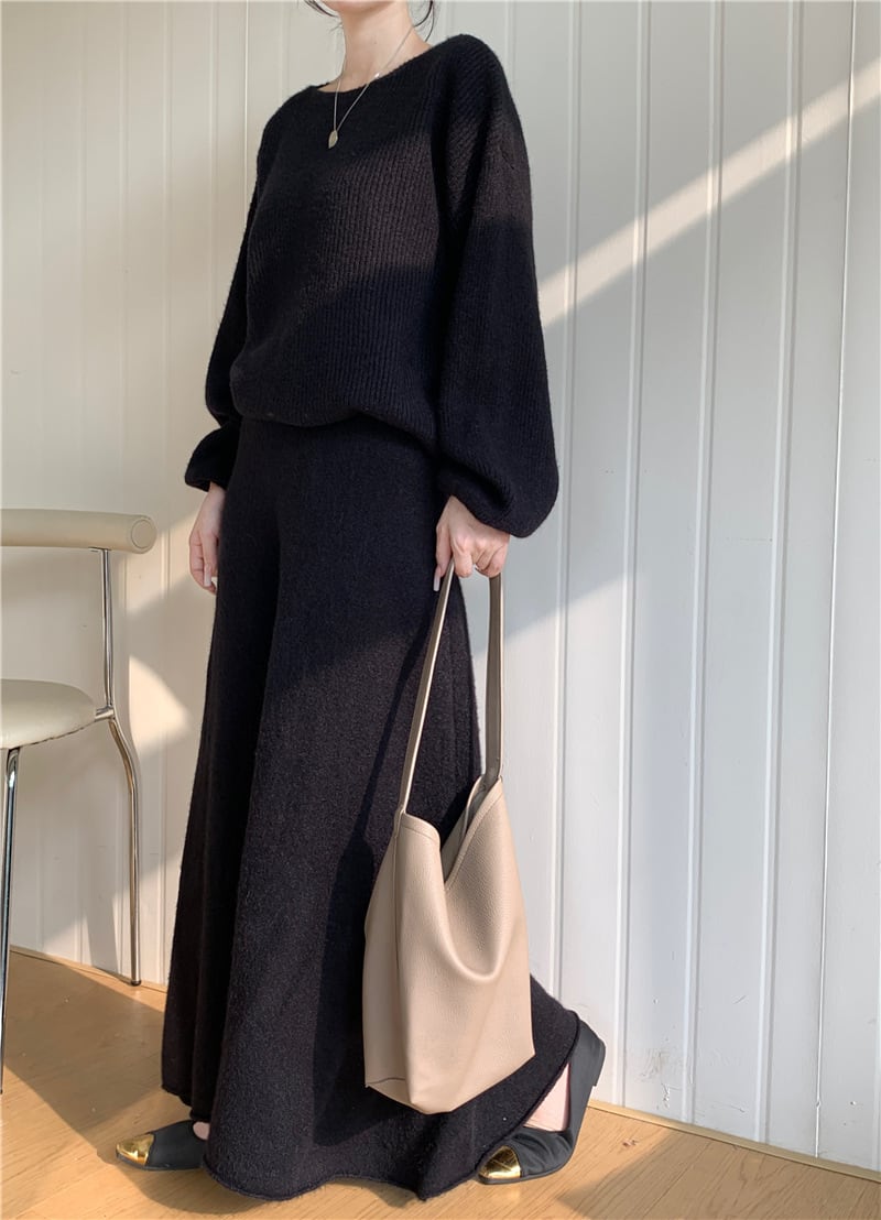 【set】ニットセーター×スカートセット　M26379