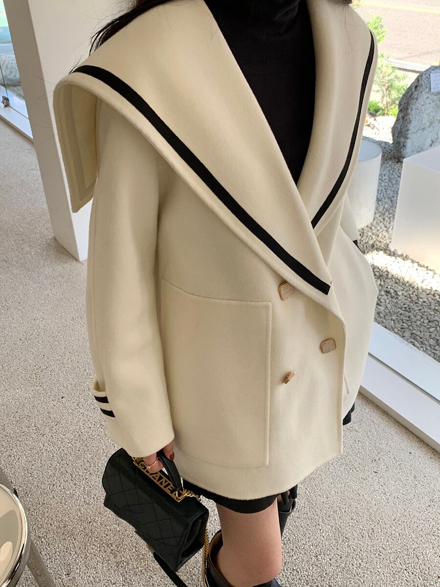 【outer】ダブルボタンチェスターコート　M19077