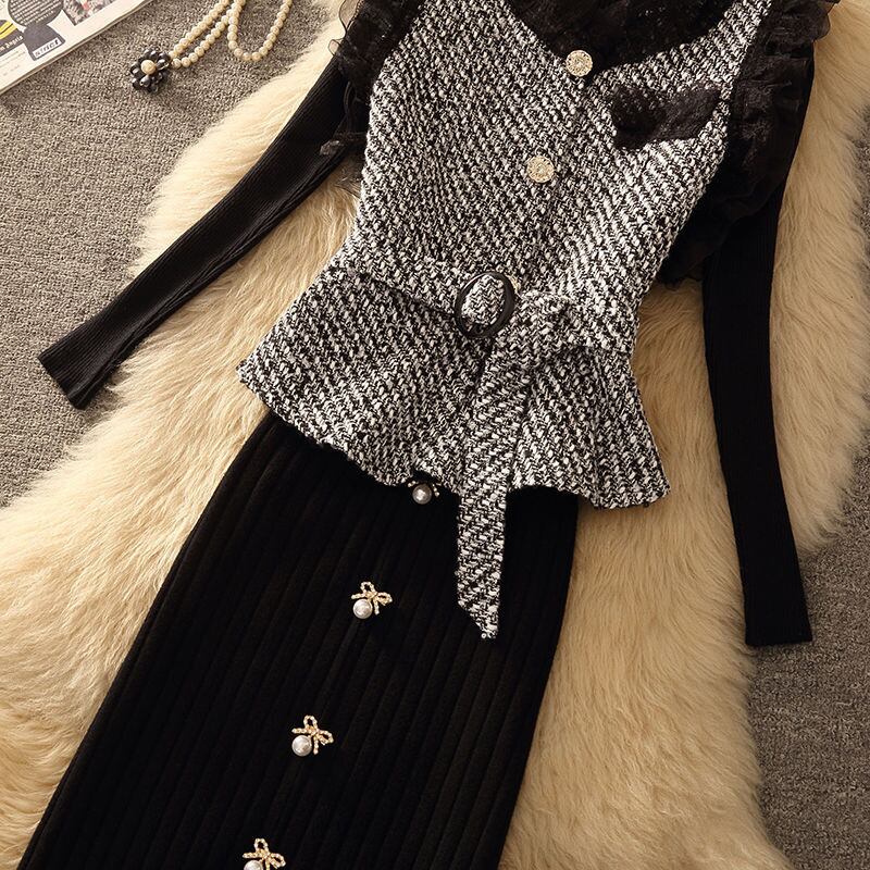 【tops】レースツイードベスト　N2252