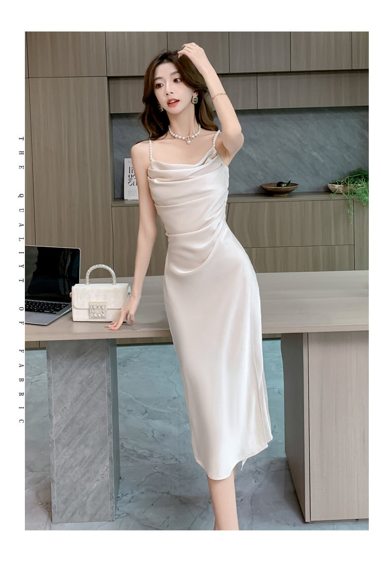 【dress】パールショルダーキャミワンピース　M31685
