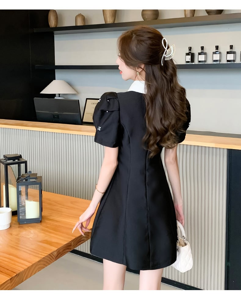 【dress】ビーズパフスリーブワンピース G21107