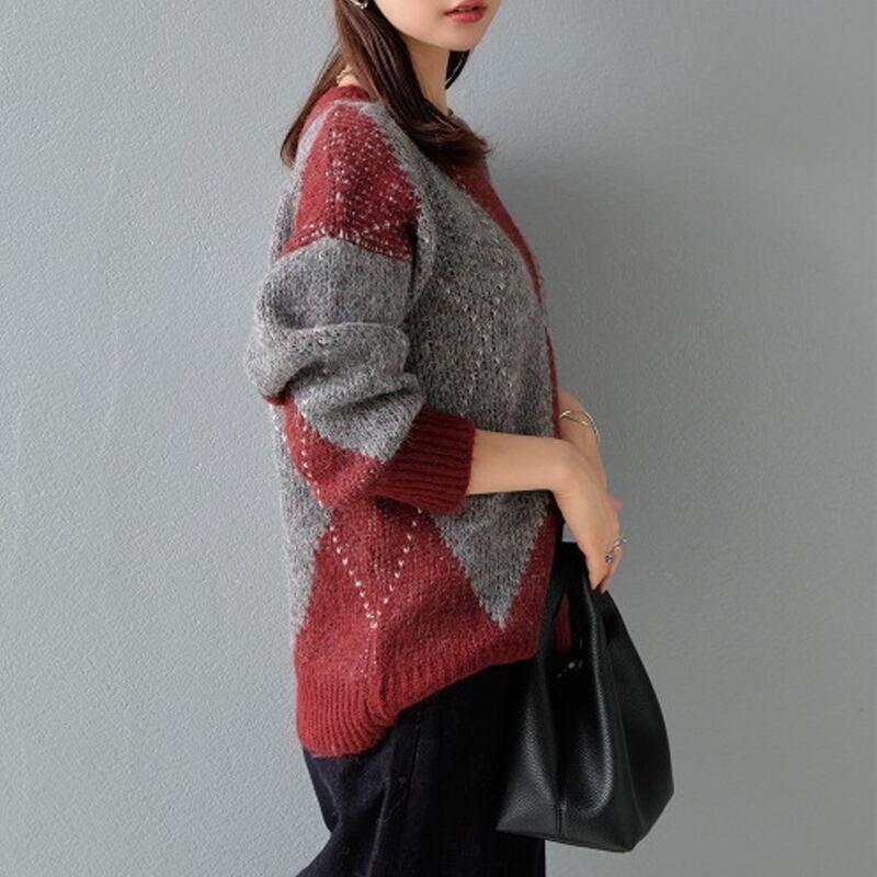 【tops】ニットトップス Q7079