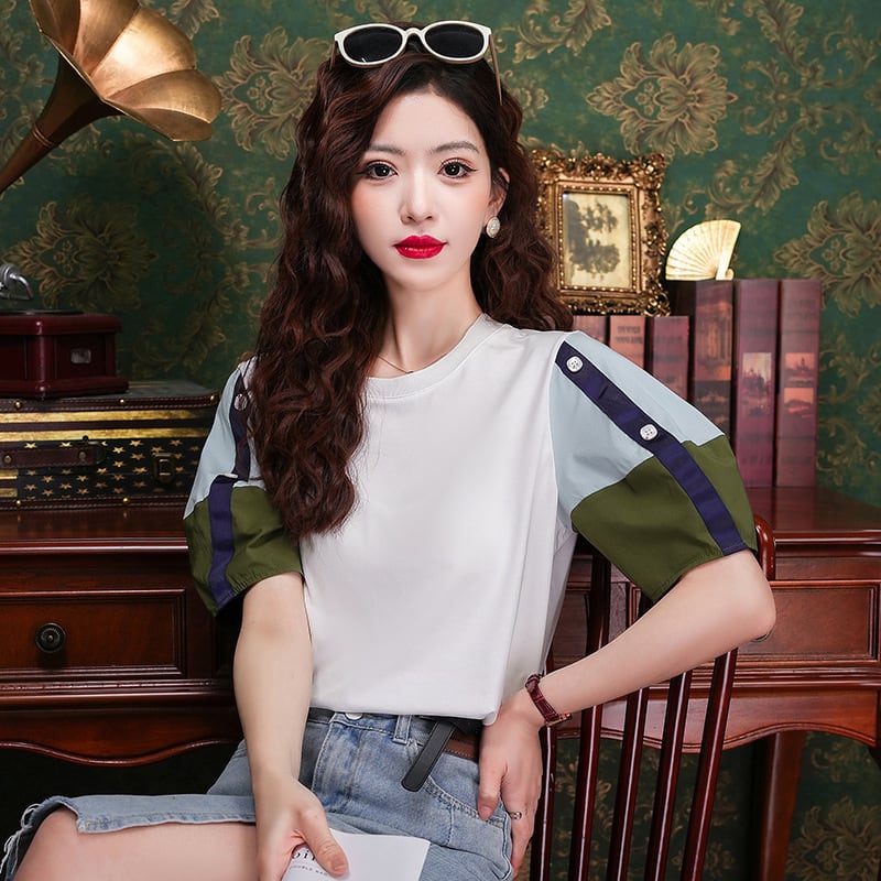 【tops】カラーマッチングTシャツG21331