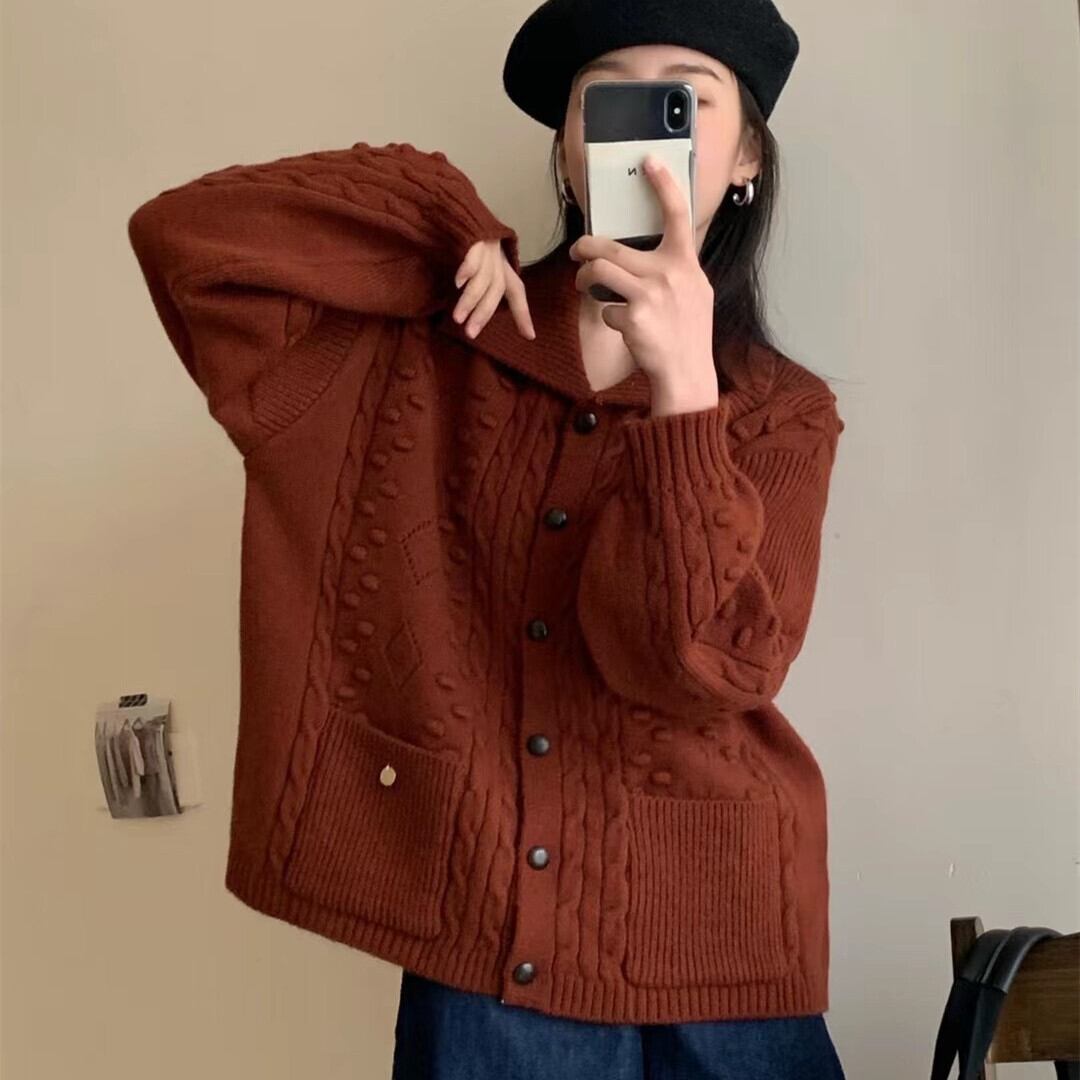 【outer】ニットカーデ　M27077