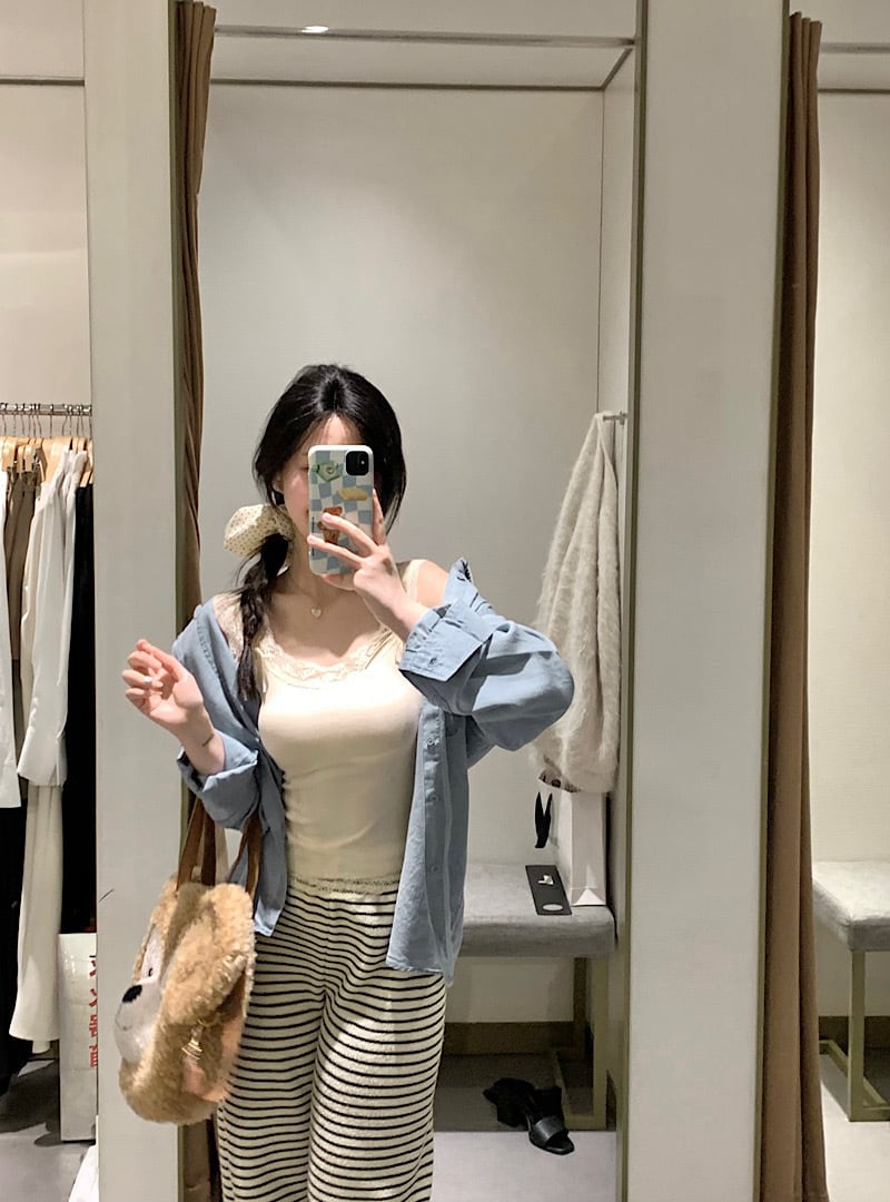 【tops】レースノースリーブトップス　M25202