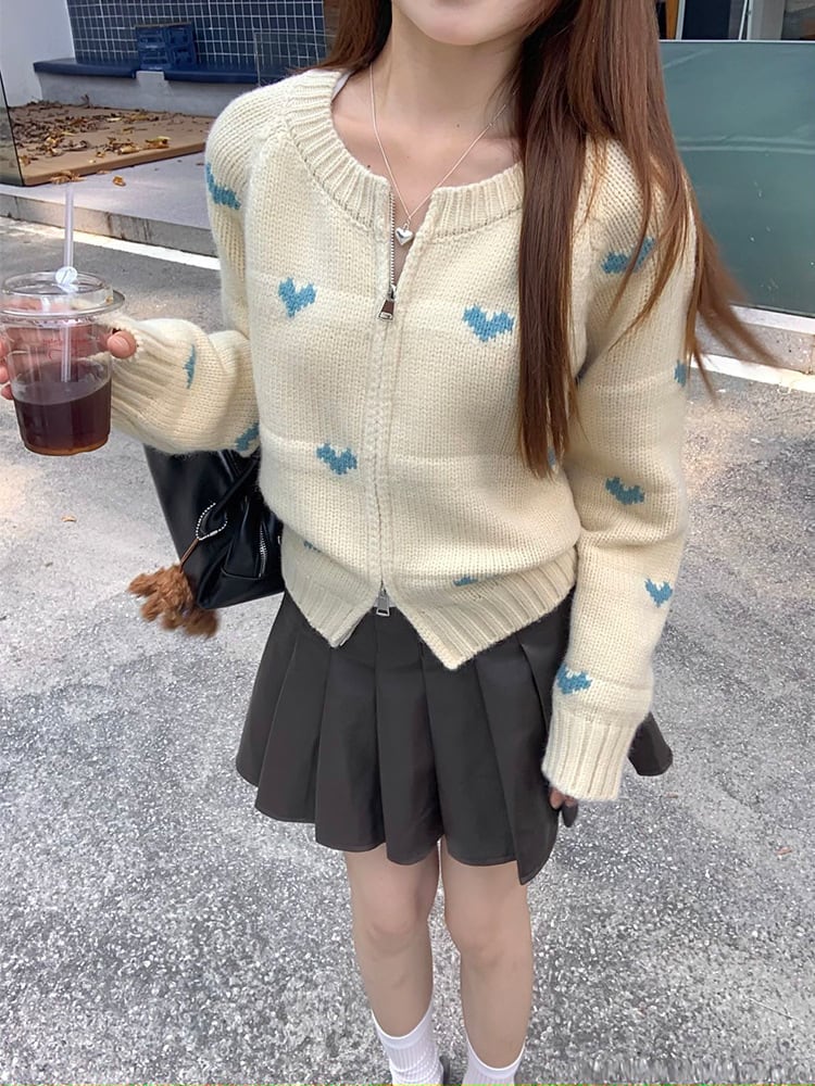 【outer】ファスナーニットカーデ　M26351