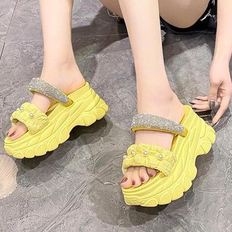 【shoes】パール付きサンダル　M30344