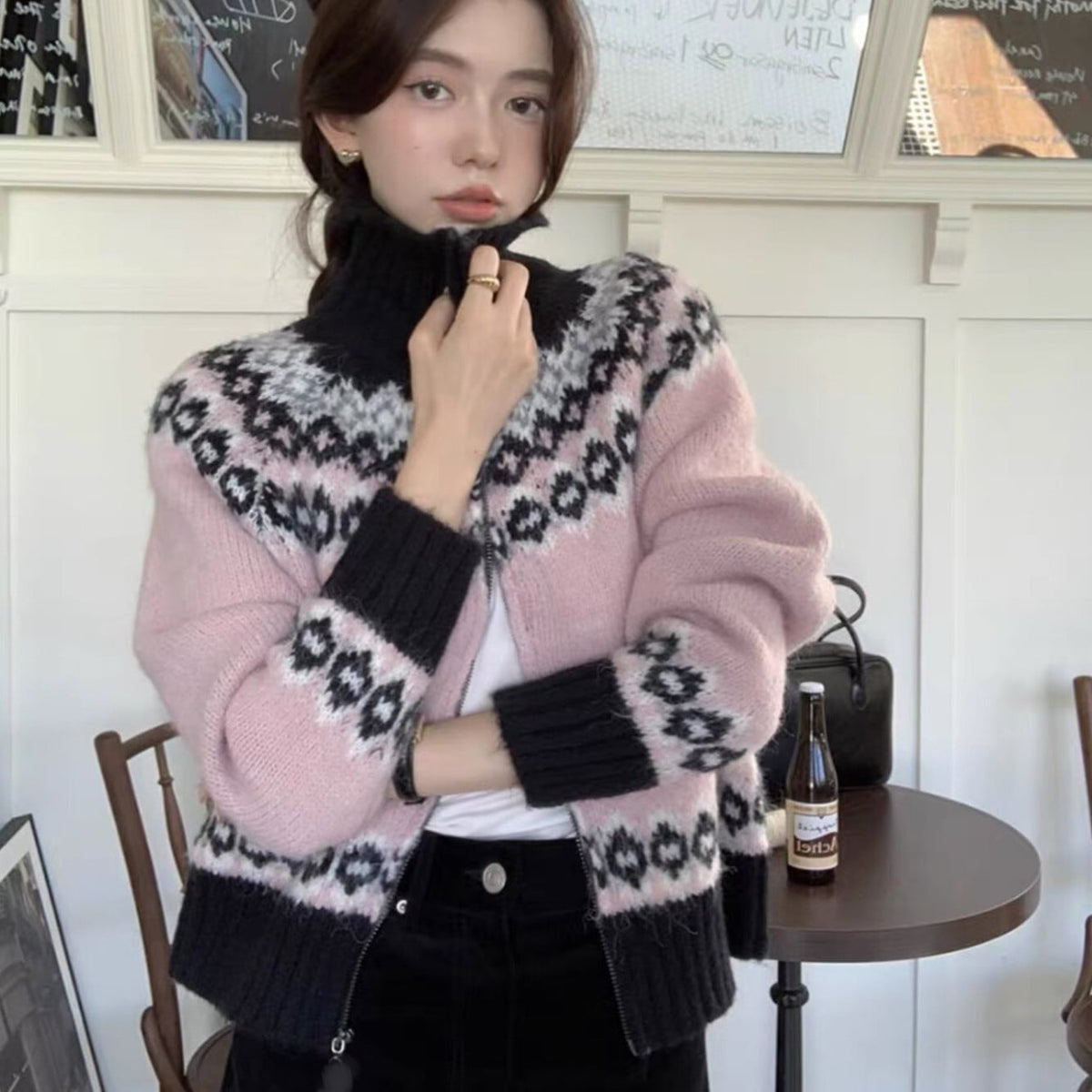 【outer】ファスナーニットカーデ　M27117