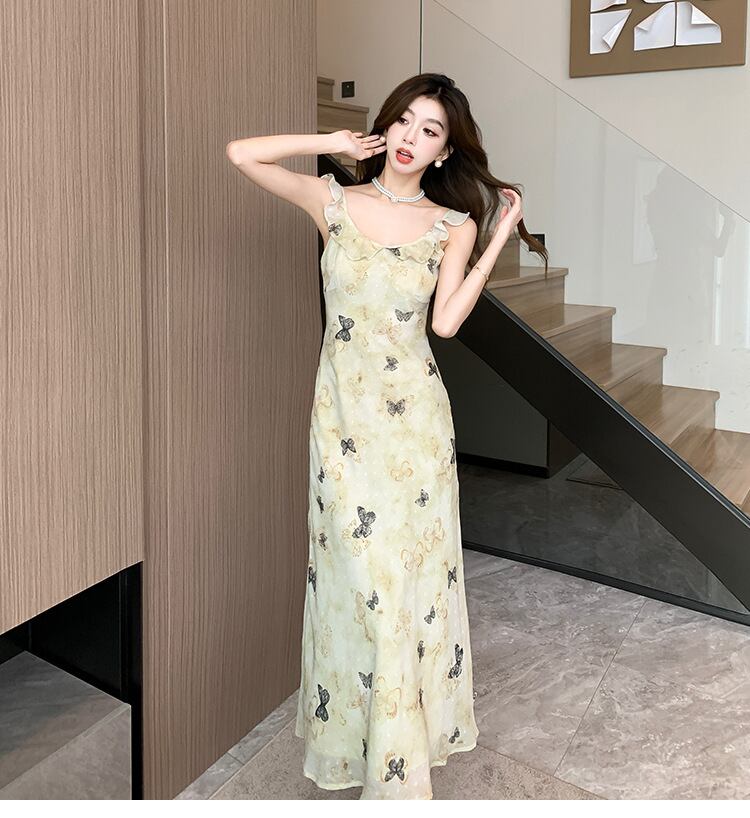 【dress】VネックプリントキャミワンピースG20647