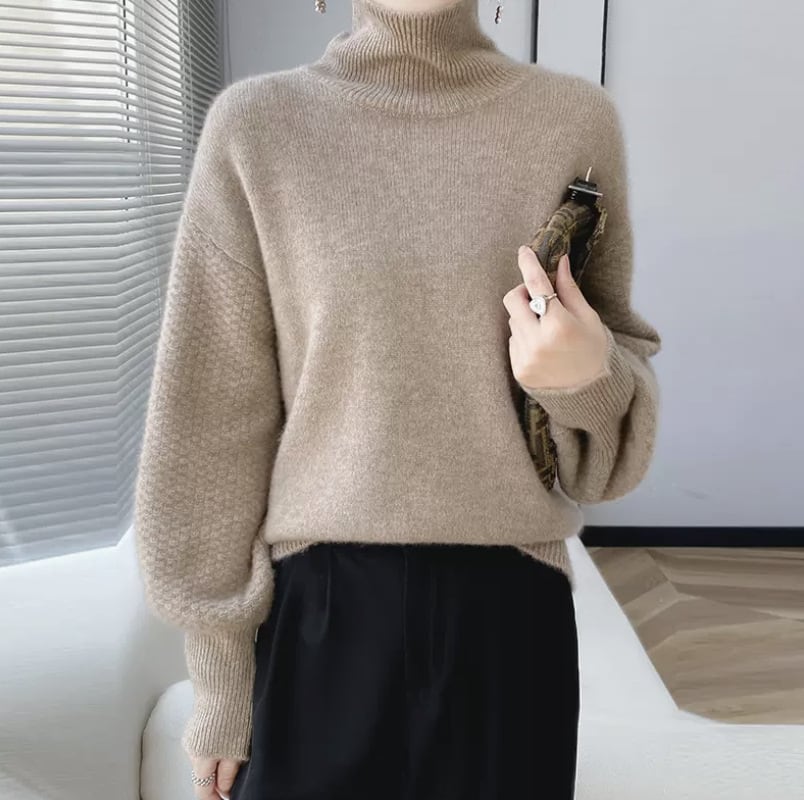 【tops】ハイネックニットセーター　M26231