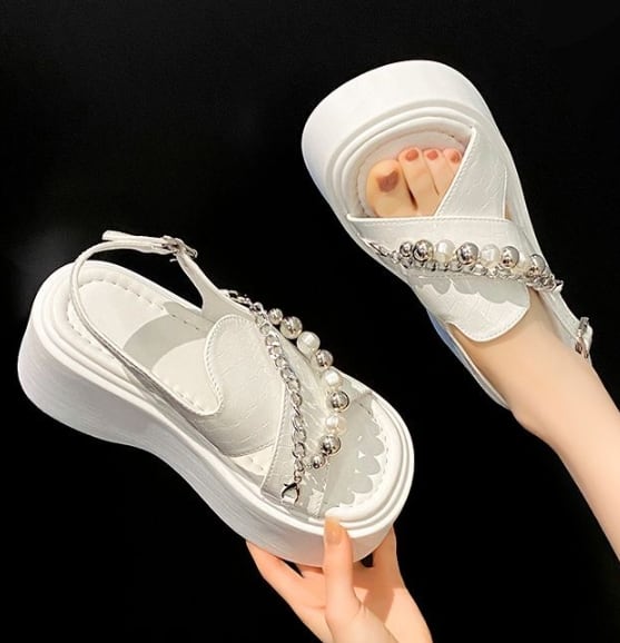 【shoes】チャンキーヒールサンダル　M30230