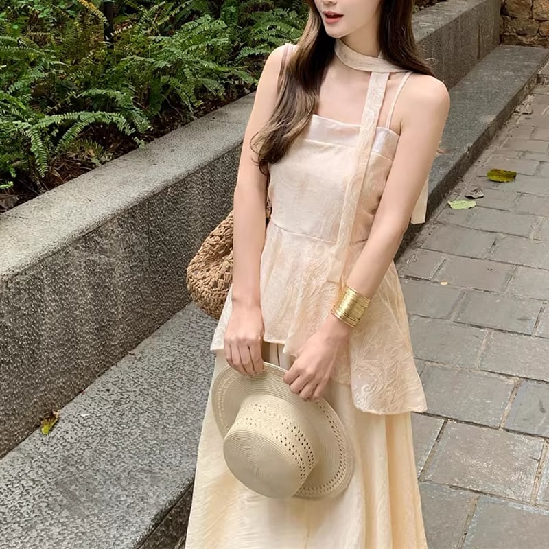 【dress】フレアキャミワンピース Q8335