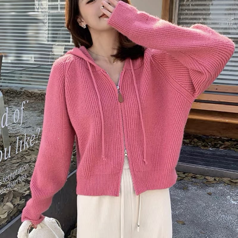 【outer】Wジップニットカーデ　M25946