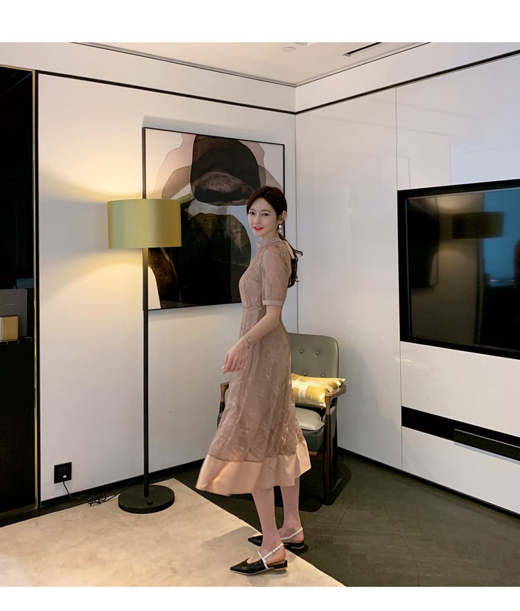 【set】キャミワンピース+メッシュワンピース２点セットG21489