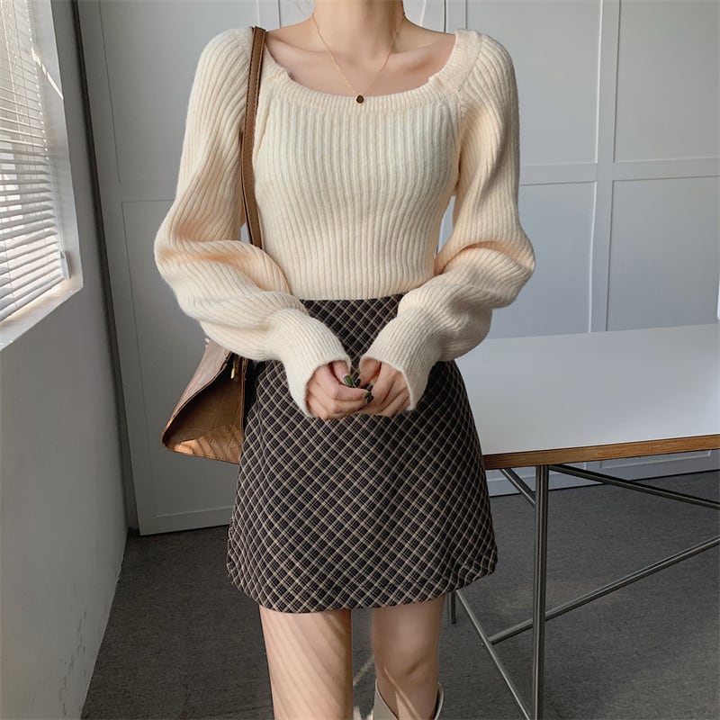 【tops】ニットトップス　M27328