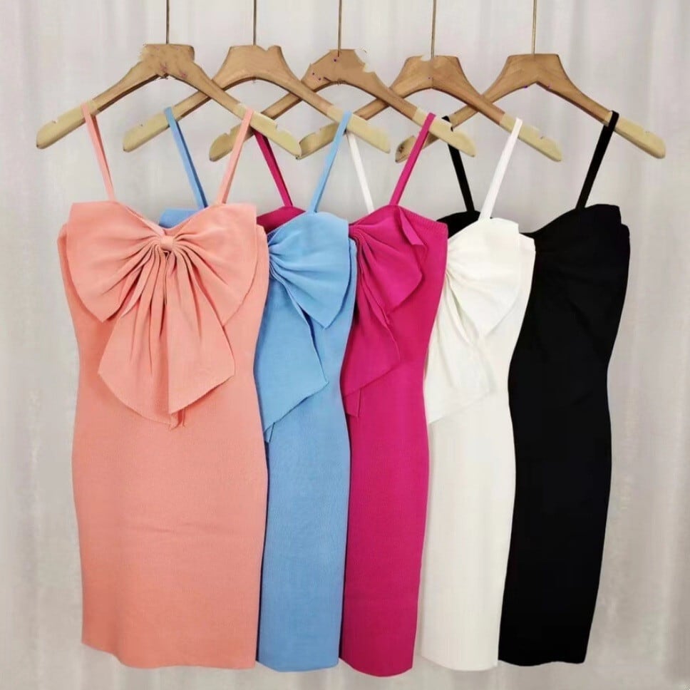 【dress】リボン付きキャミワンピース　M24026