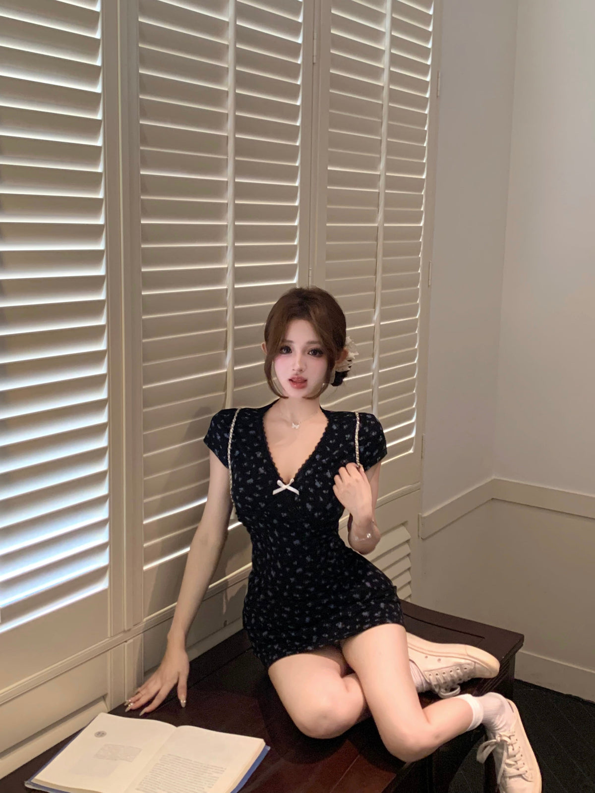 【dress】花柄ワンピース　M24082