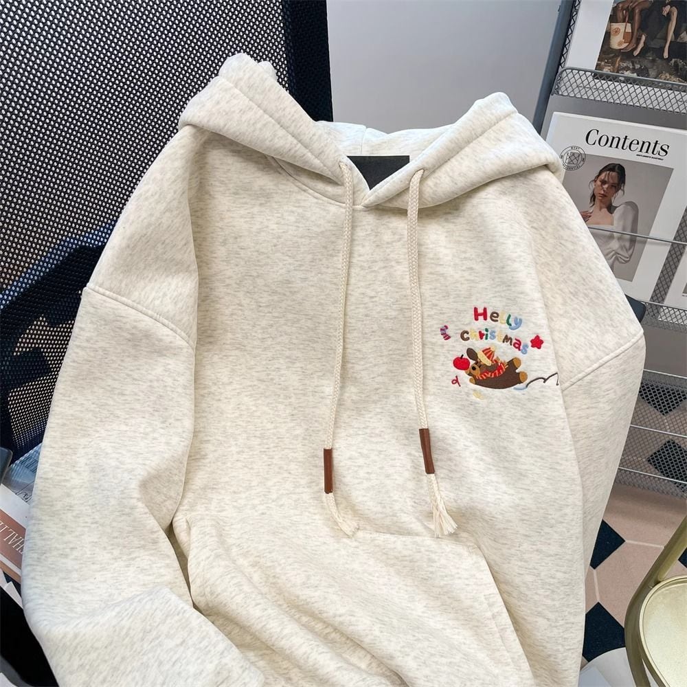 【tops】カートゥーン裹起毛フーディーパーカー　M28983