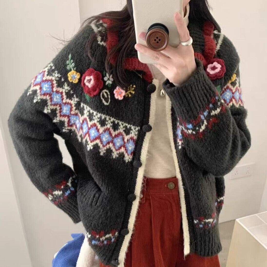 【outer】ニットカーデ　M27871
