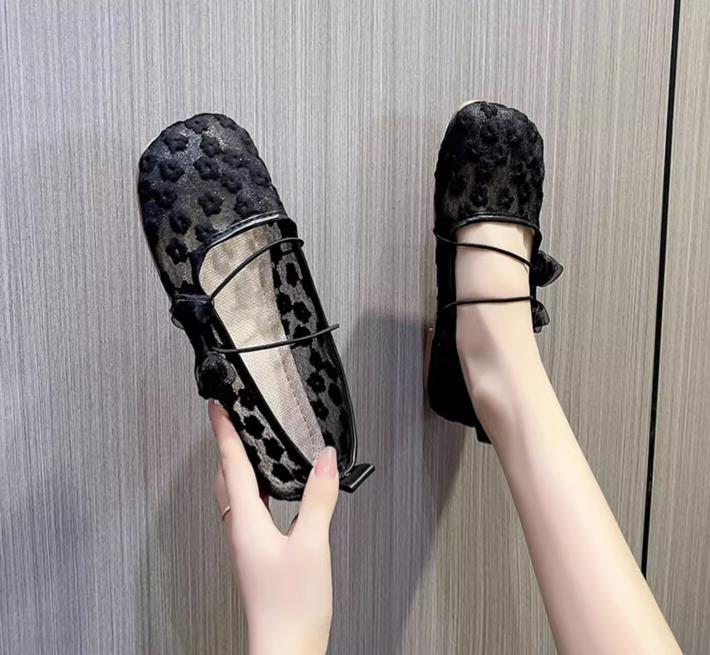 【shoes】3色レースフラットシューズF7473