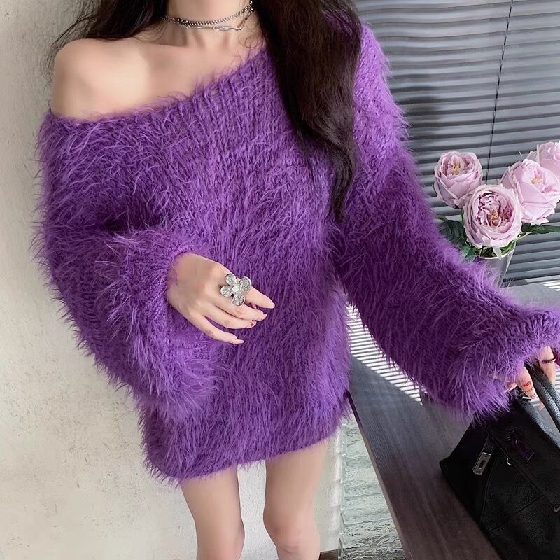 【tops】シャギーニットセーター　M18465