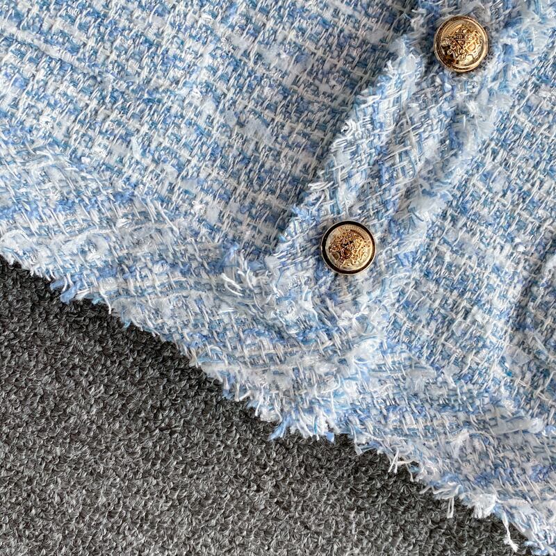 【set】高級感溢れる?3色ラウンドネックトップス+タイトスカートOL通勤セットアップF5647