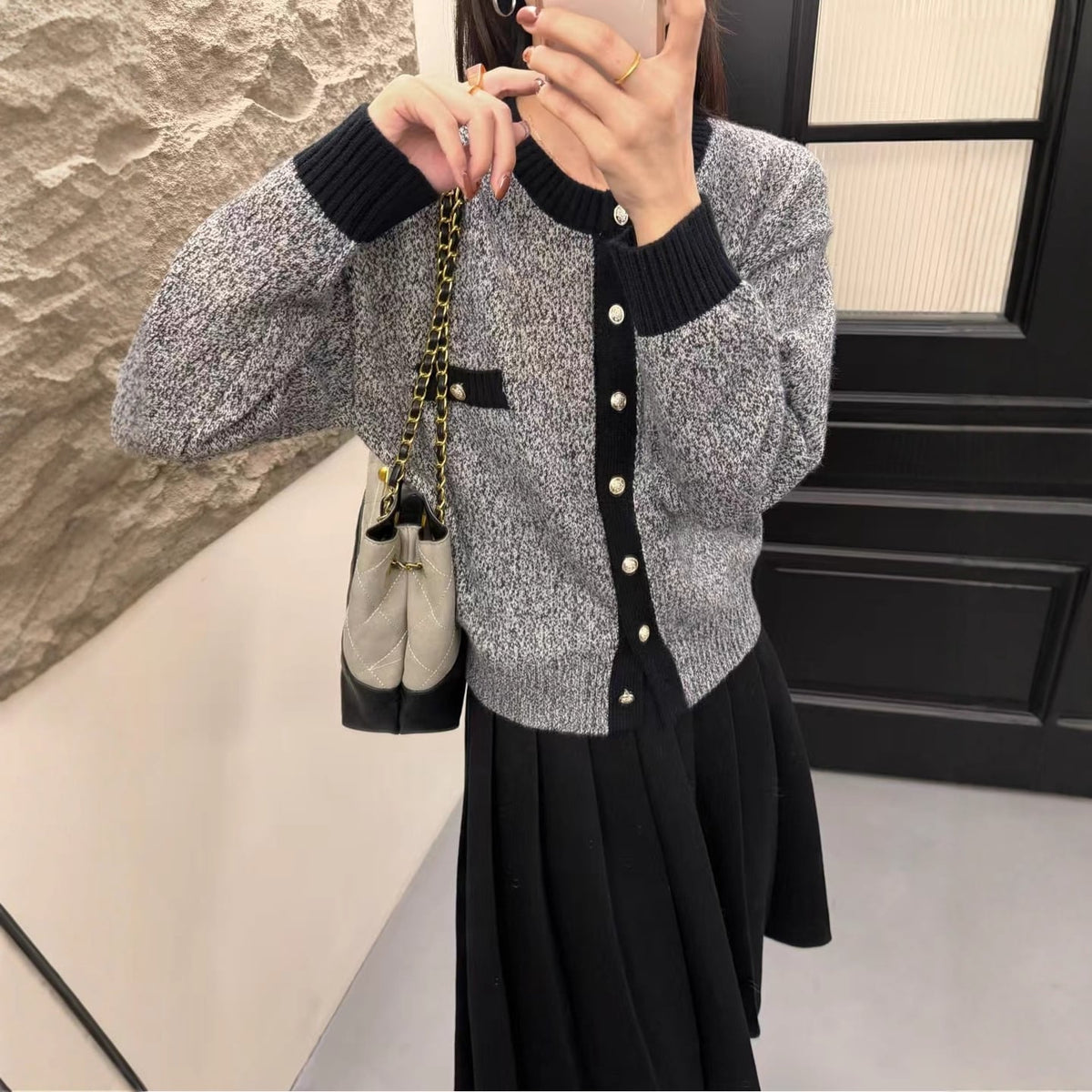 【outer】ニットカーディガン Q7373