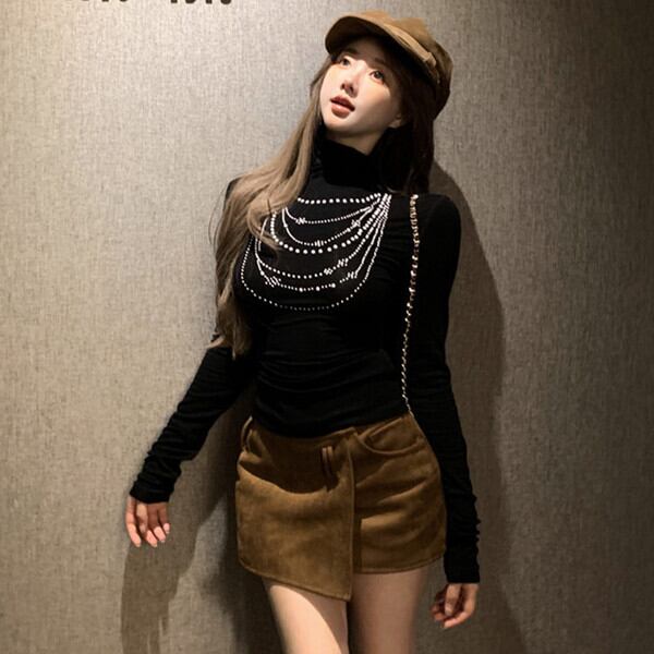 【tops】パールニットトップス　M28345