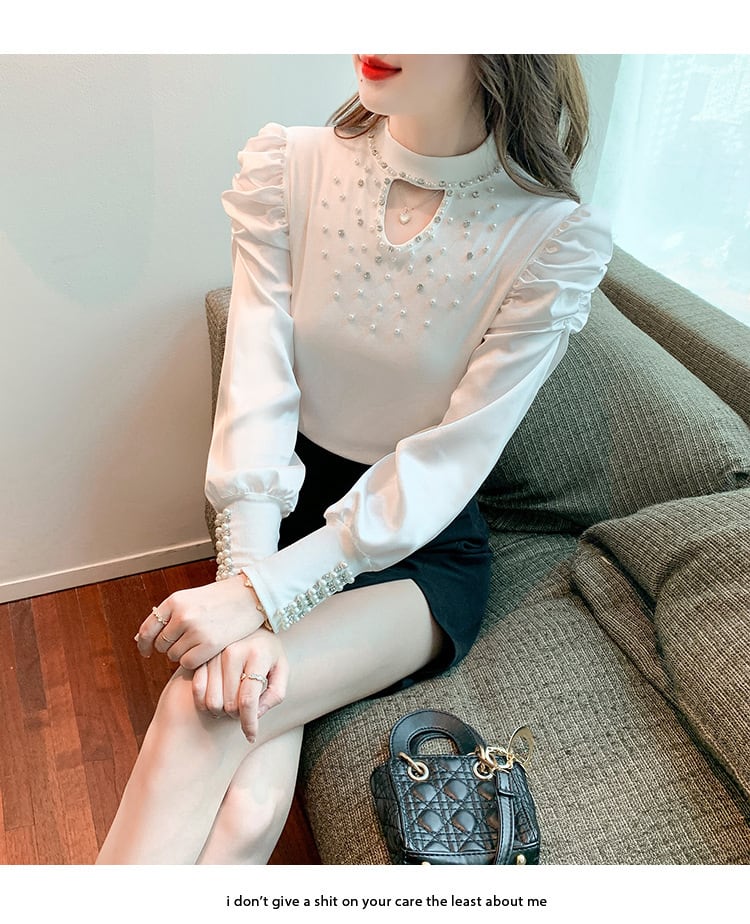 【tops】パールカットワークトップス　M29382