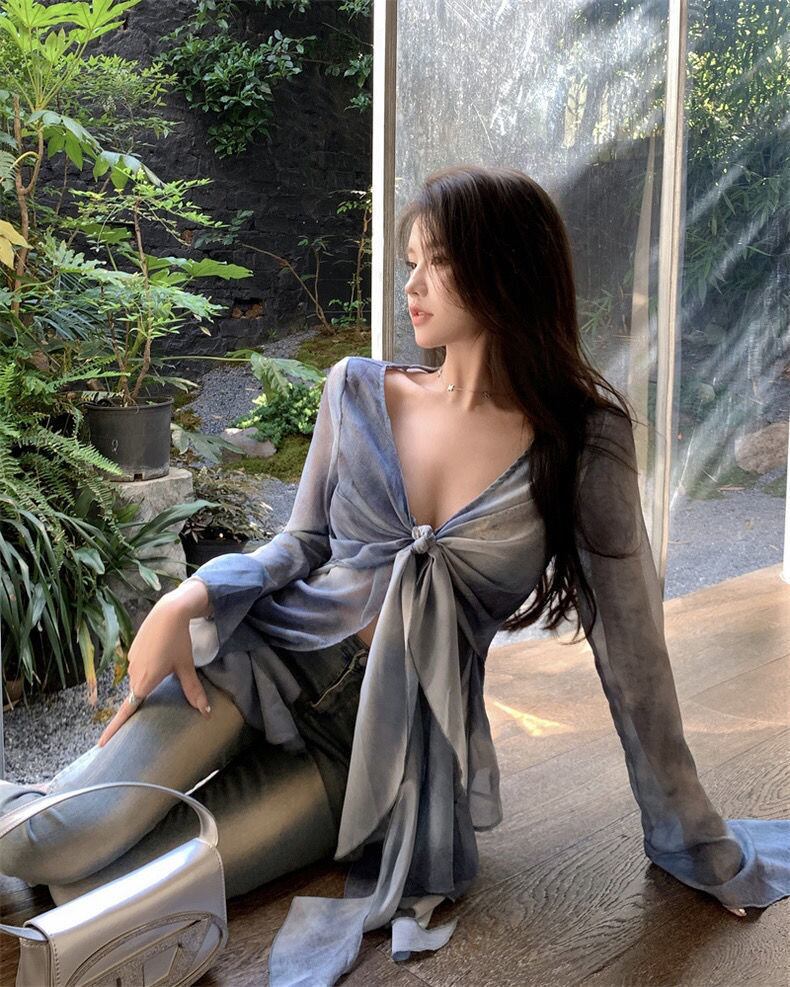 【tops】タイダイ染めブラウスG20196