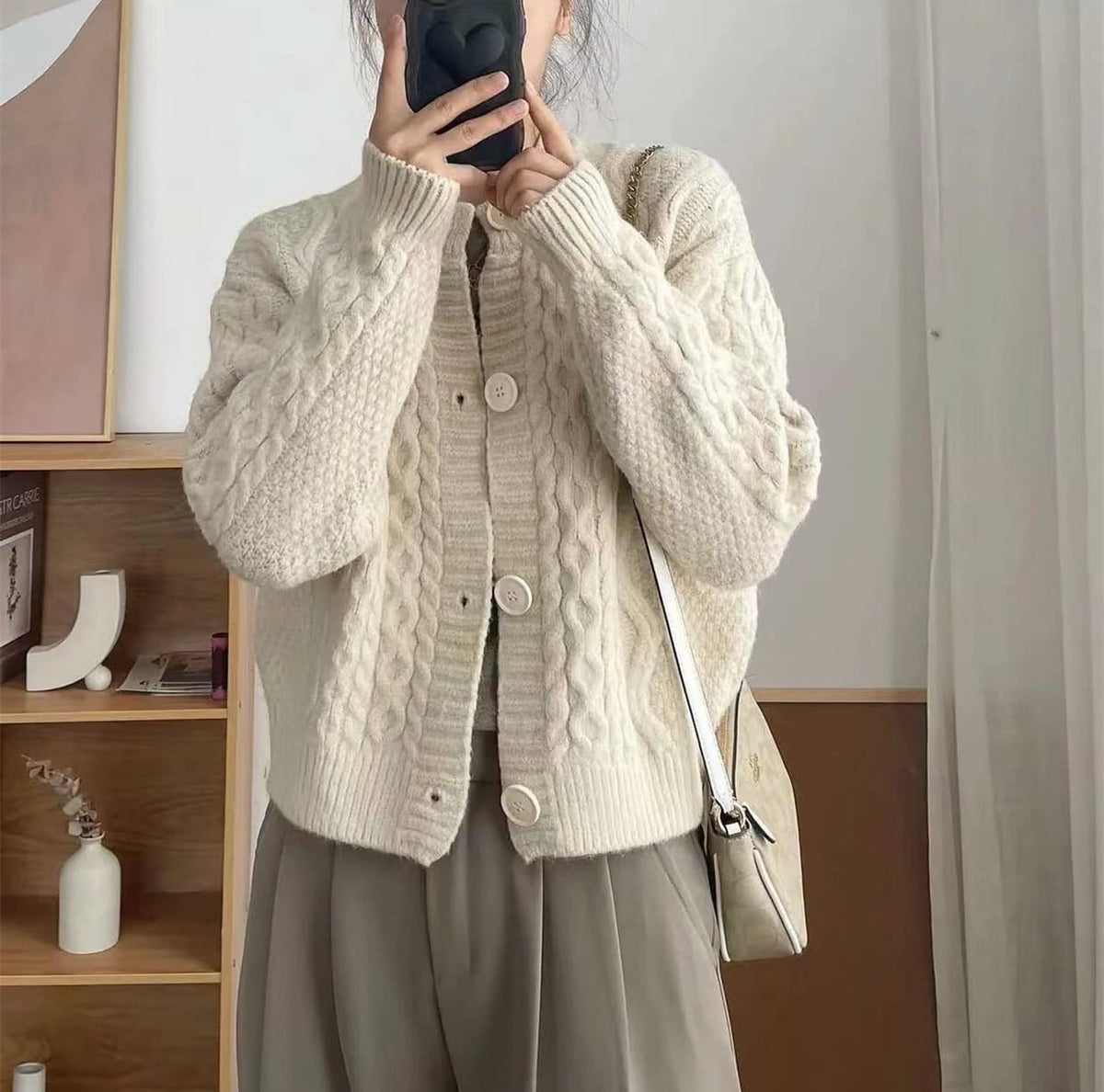 【outer】ニットカーデ　M28654