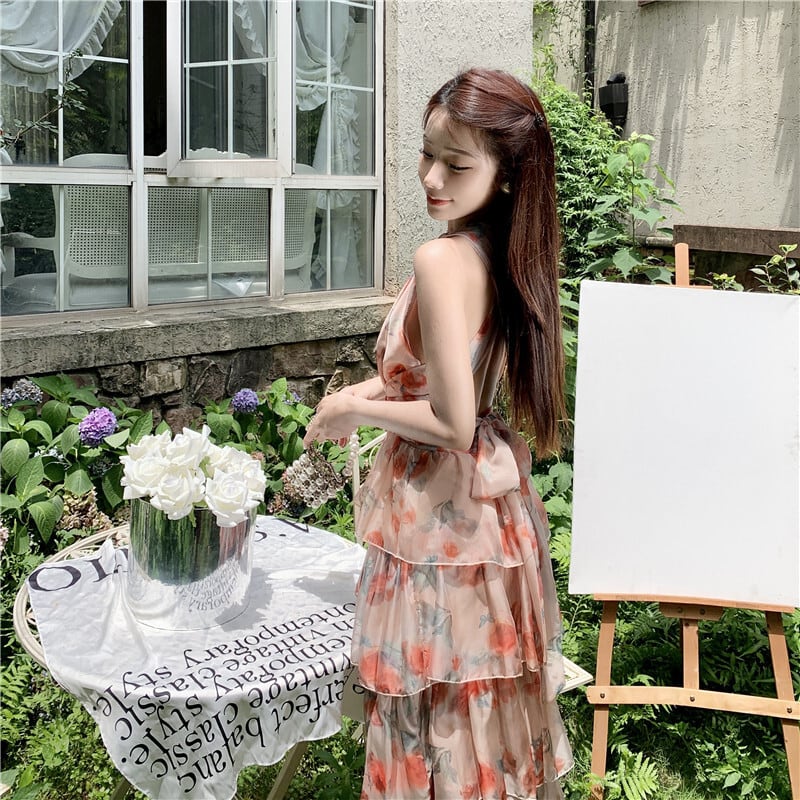 【dress】プリントワンピース　M25292