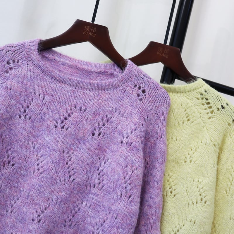 【tops】カットワークニットセーター　M25586