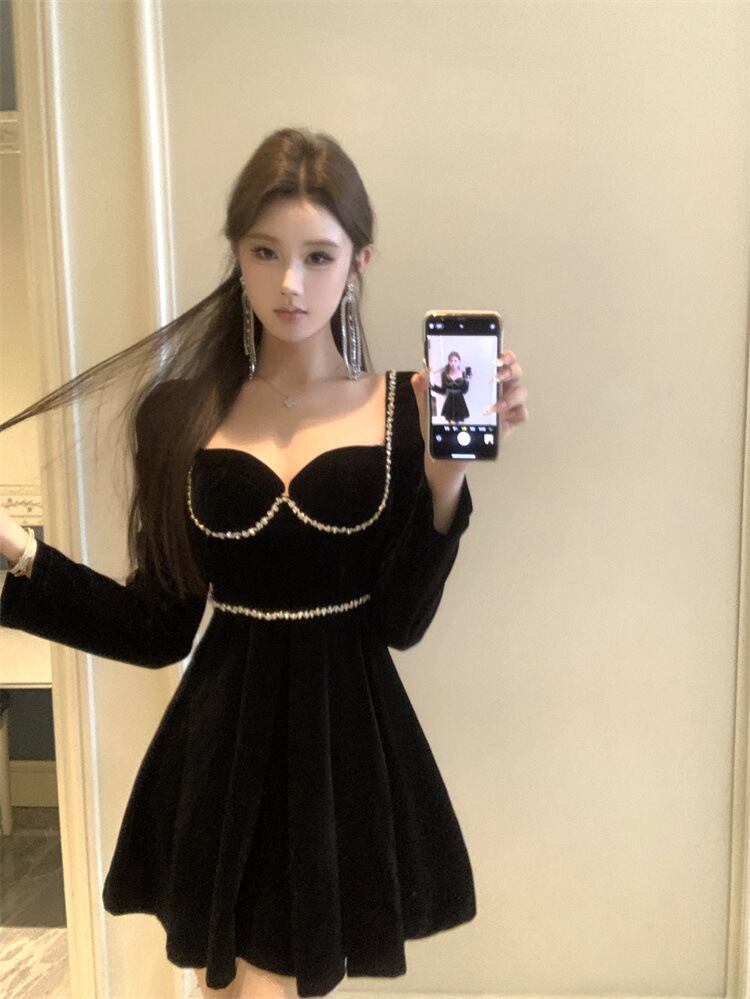 【dress】ビジューデートワンピース　M27806