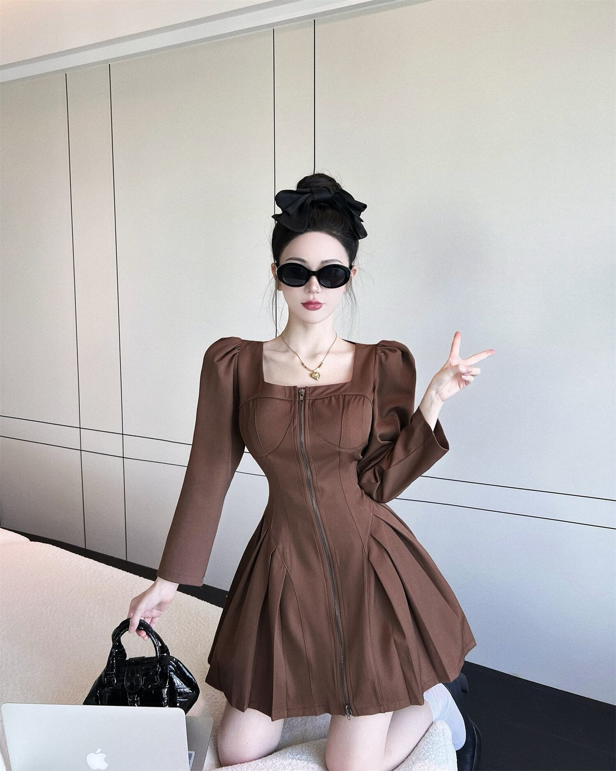 【dress】ファスナーワンピース　M27408