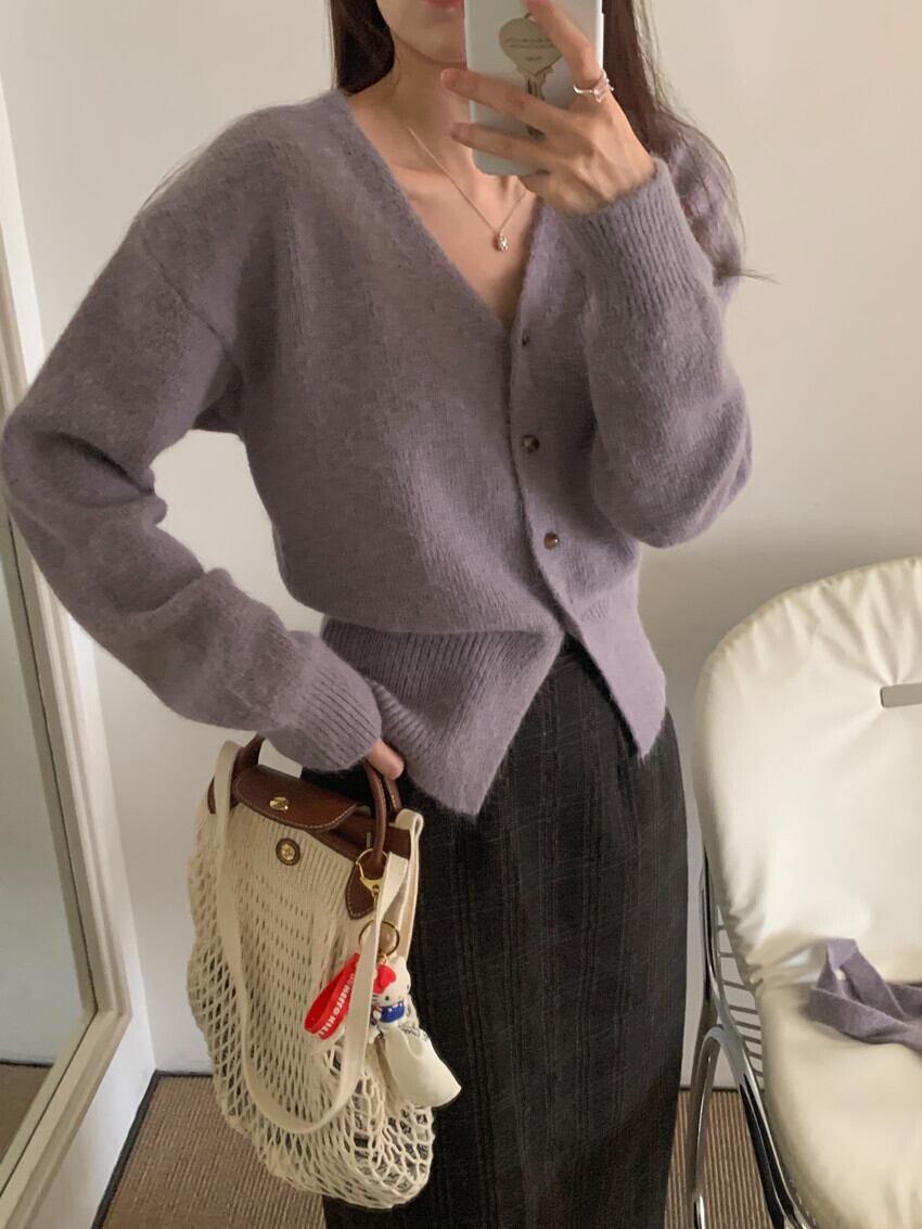 【outer】Vネックニットカーデ　M27492