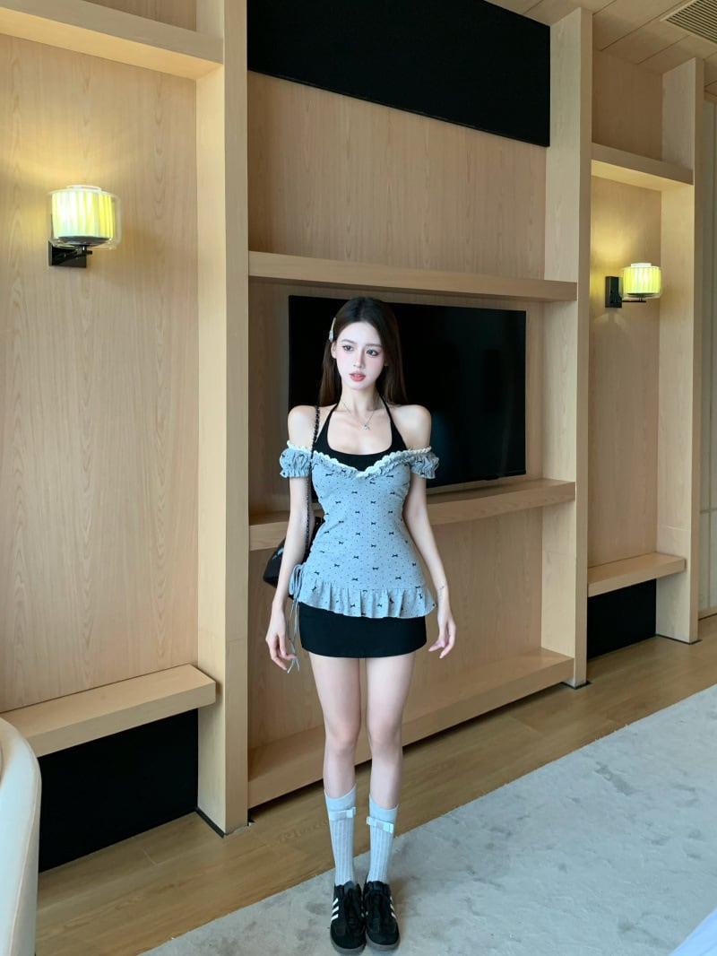 【dress】切り替えワンピース　M24478