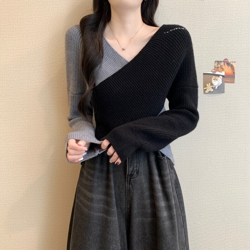 【tops】クロスニットトップス　M28275