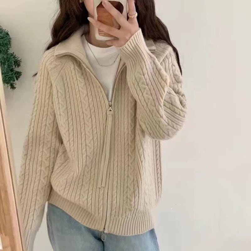 【outer】Wジップニットカーデ　M25945