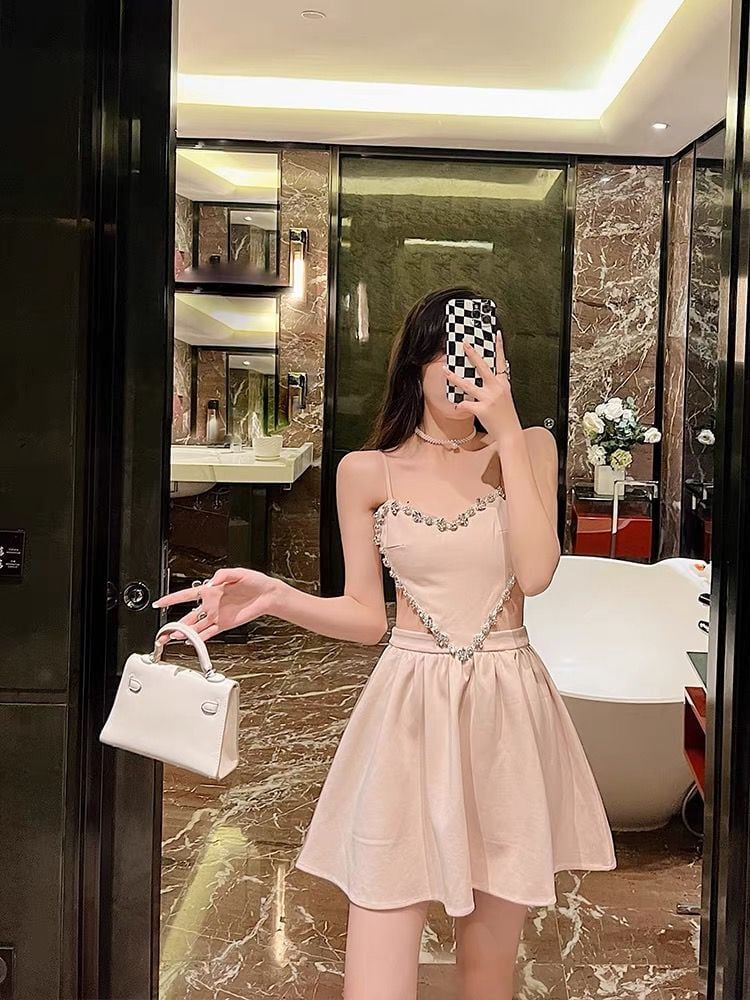 【dress】ビジューキャミワンピース　M24823