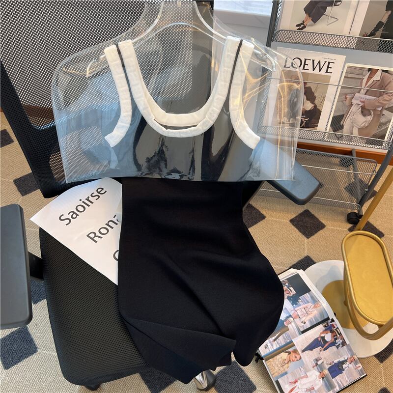 【dress】ノースリーブニットワンピースF7480