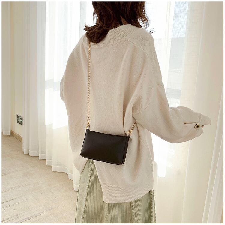 【小物】大活躍 高級感 ファッション定番無地肩掛け斜め掛けバッグ