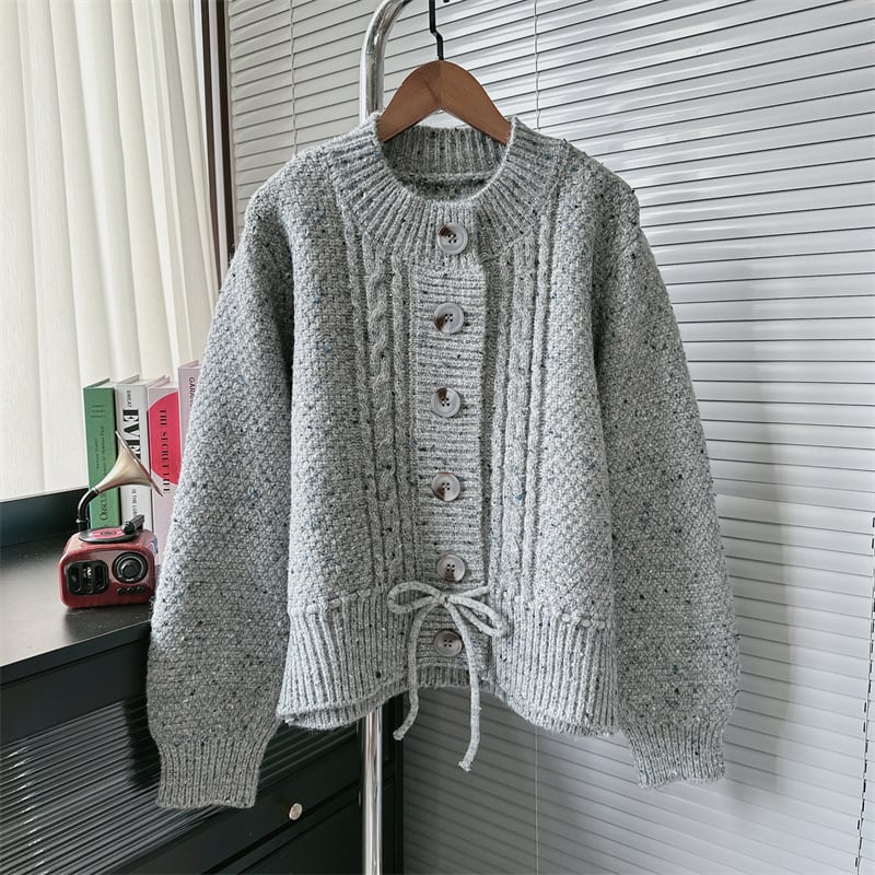 【outer】クルーネックニットカーデ　M26396
