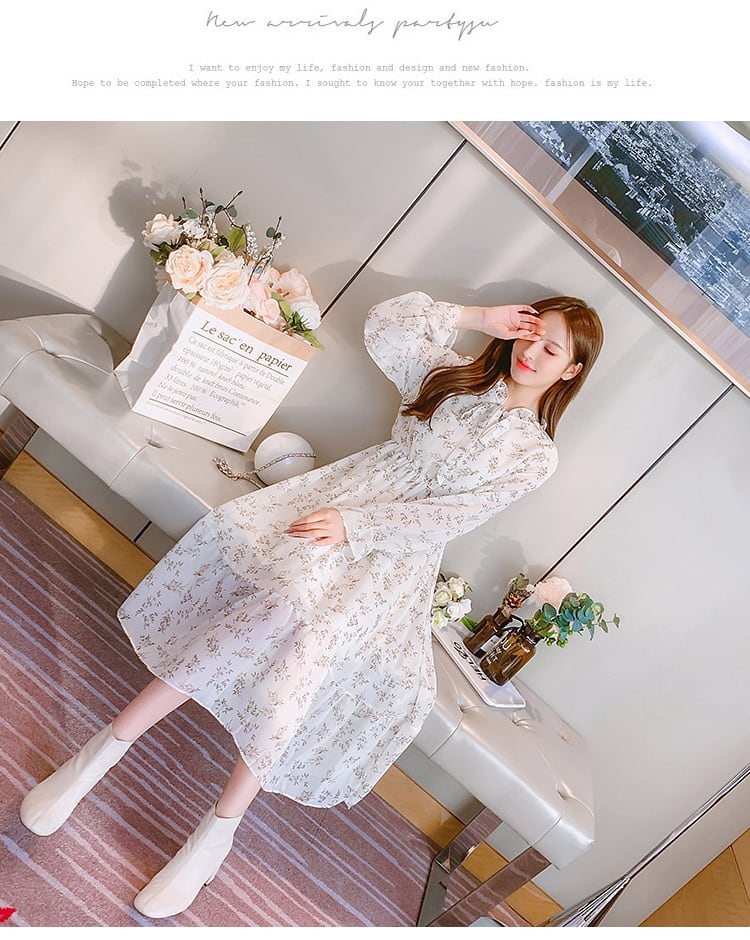 【dress】花柄ワンピース　M25347