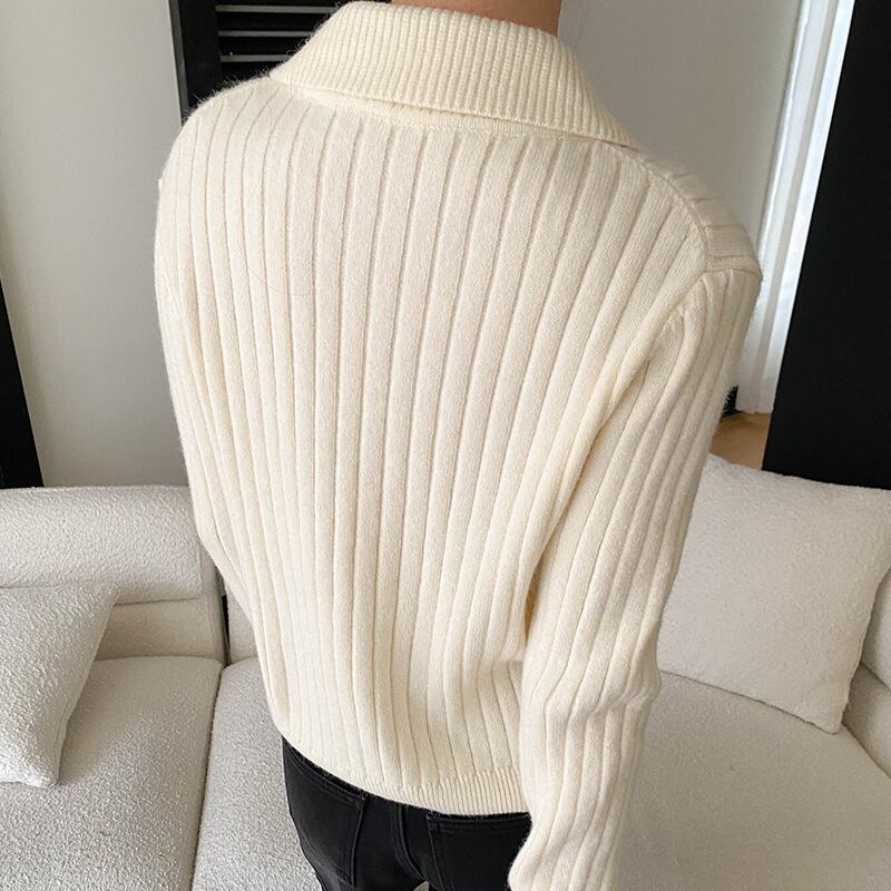 【outer】Wジップニットカーディガン Q7489
