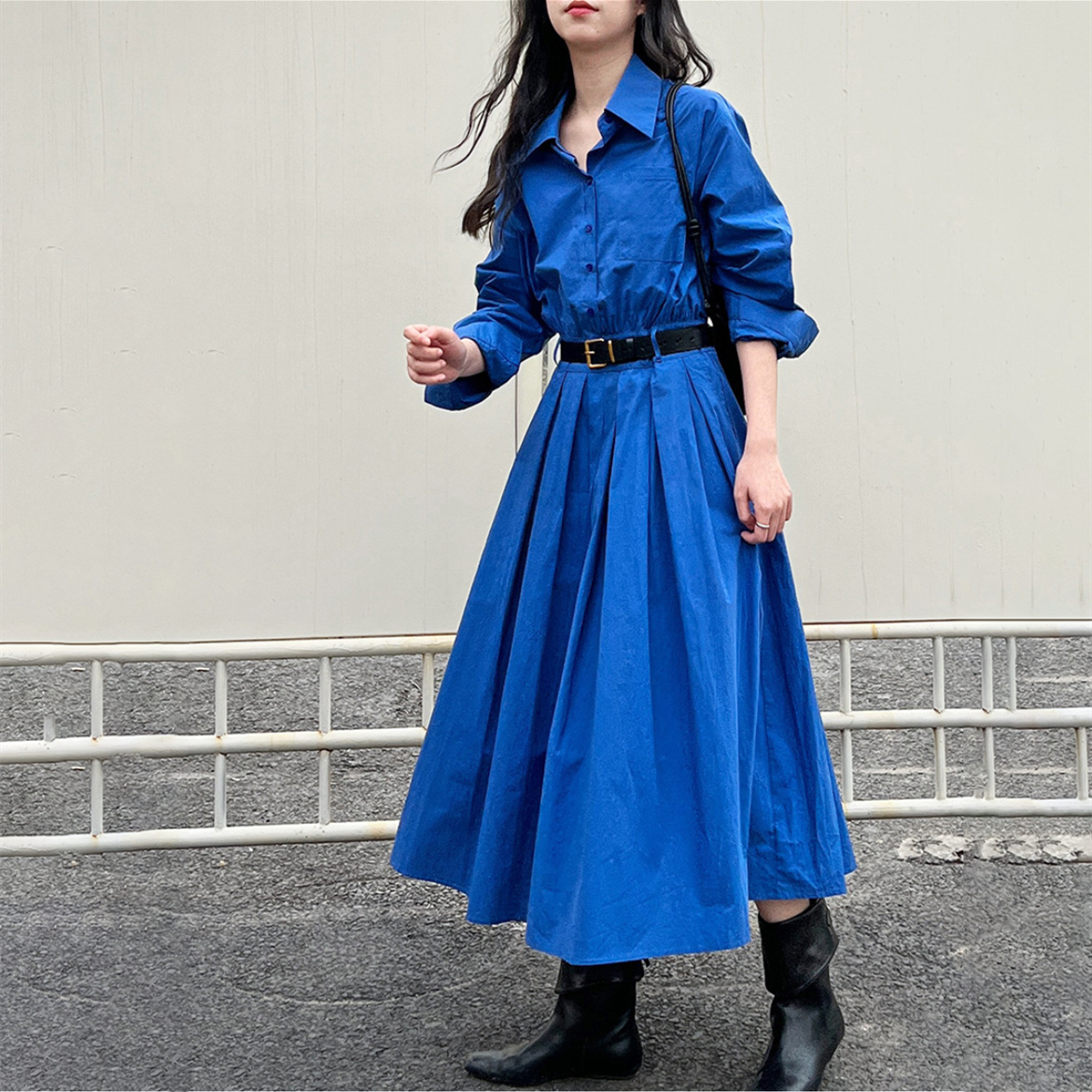 【dress】ポロネックシャツワンピースワンピース　N2966