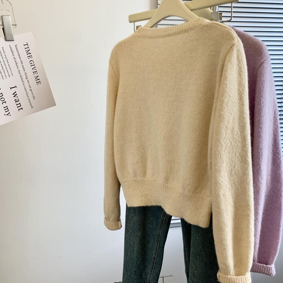 【tops】クルーネックニットセーター　M29253